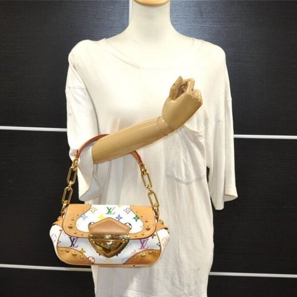 Auth Louis Vuitton Monogram Multicolor Marilyn Shoulder Bag M40127 White - Picture 1 of 16